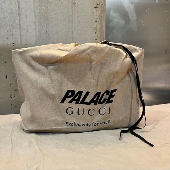 Gucci X Palace GG-P Jumbo Triferg Canvas Leather Tote Bag - Picture 13 of 16